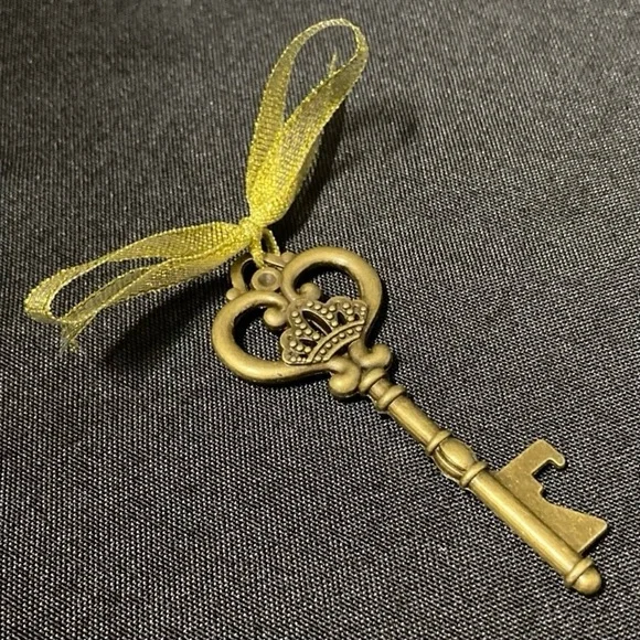 Antique style gold skeleton bottle openers. NIP SET OF 2 - Picture 7 of 9